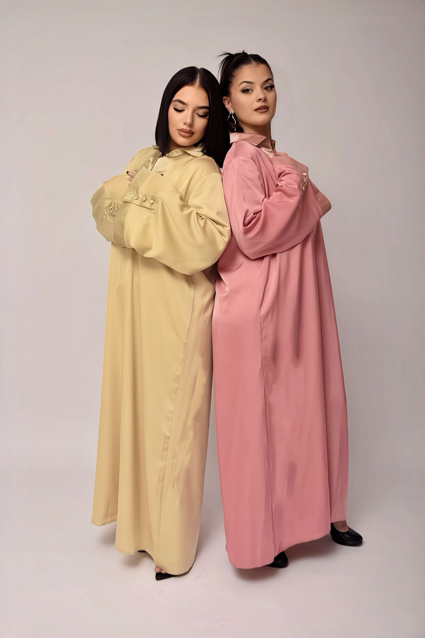 Robe Signature Contrastée – Rose Velours