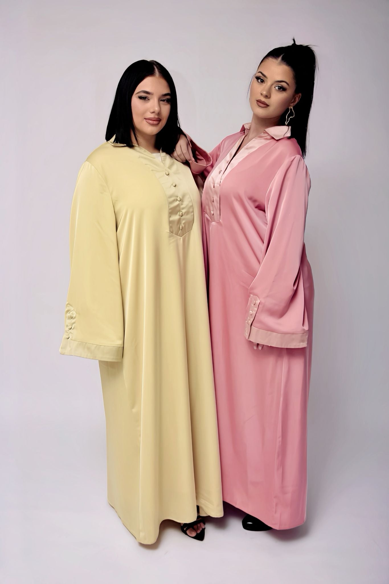 Robe Signature Contrastée – Rose Velours