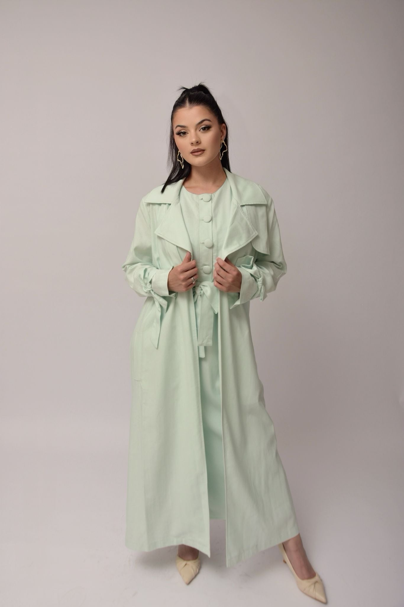 Tailored Kimono Set – Vert Opaline