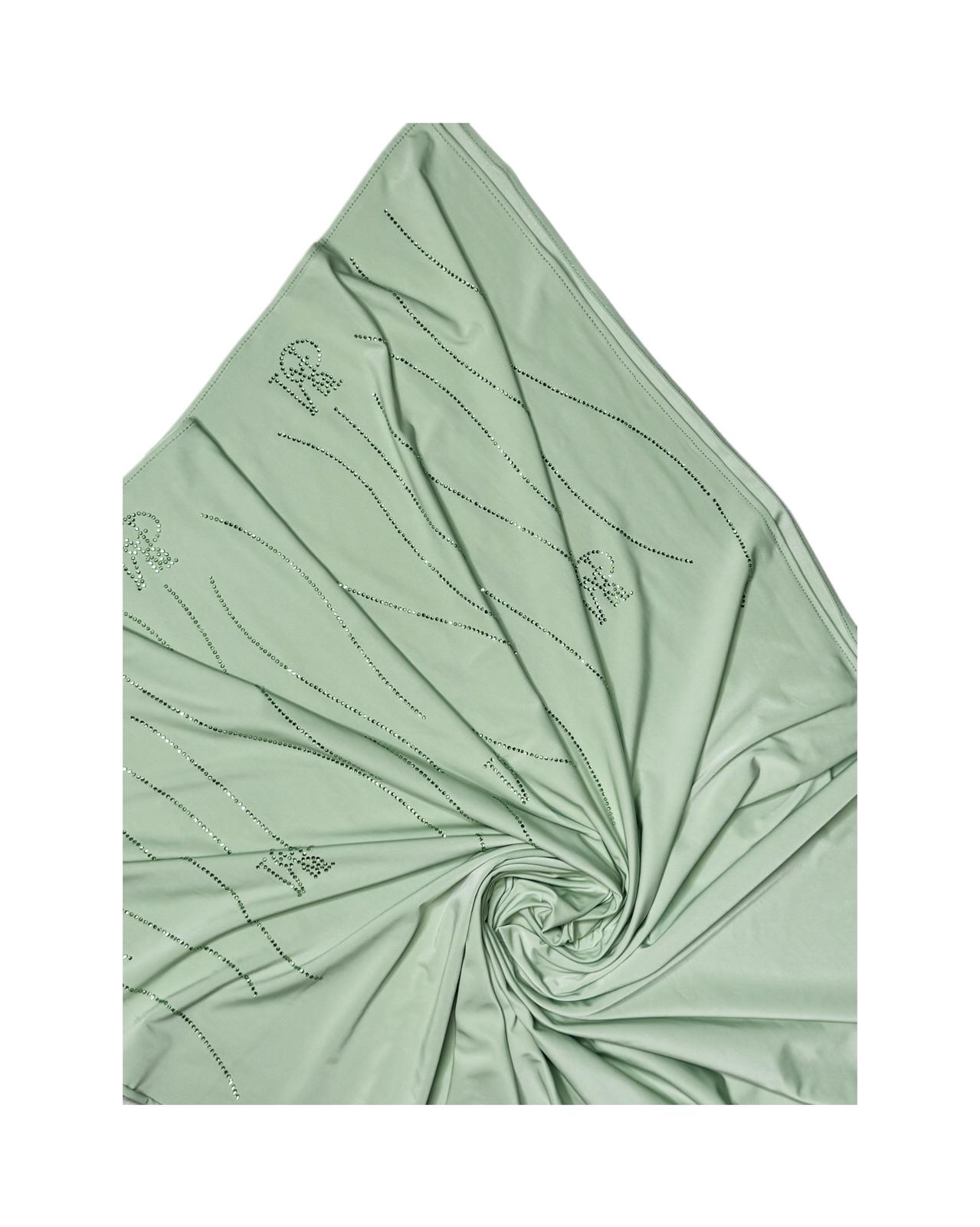 Jersey Liquide – Effet Satiné vert pastel