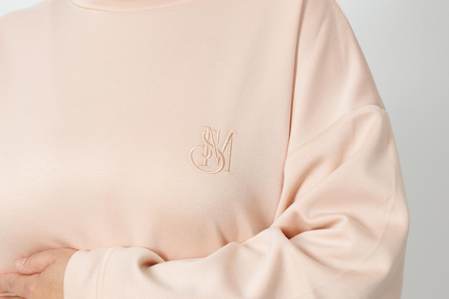 Robe Longue en Coton Beige rose