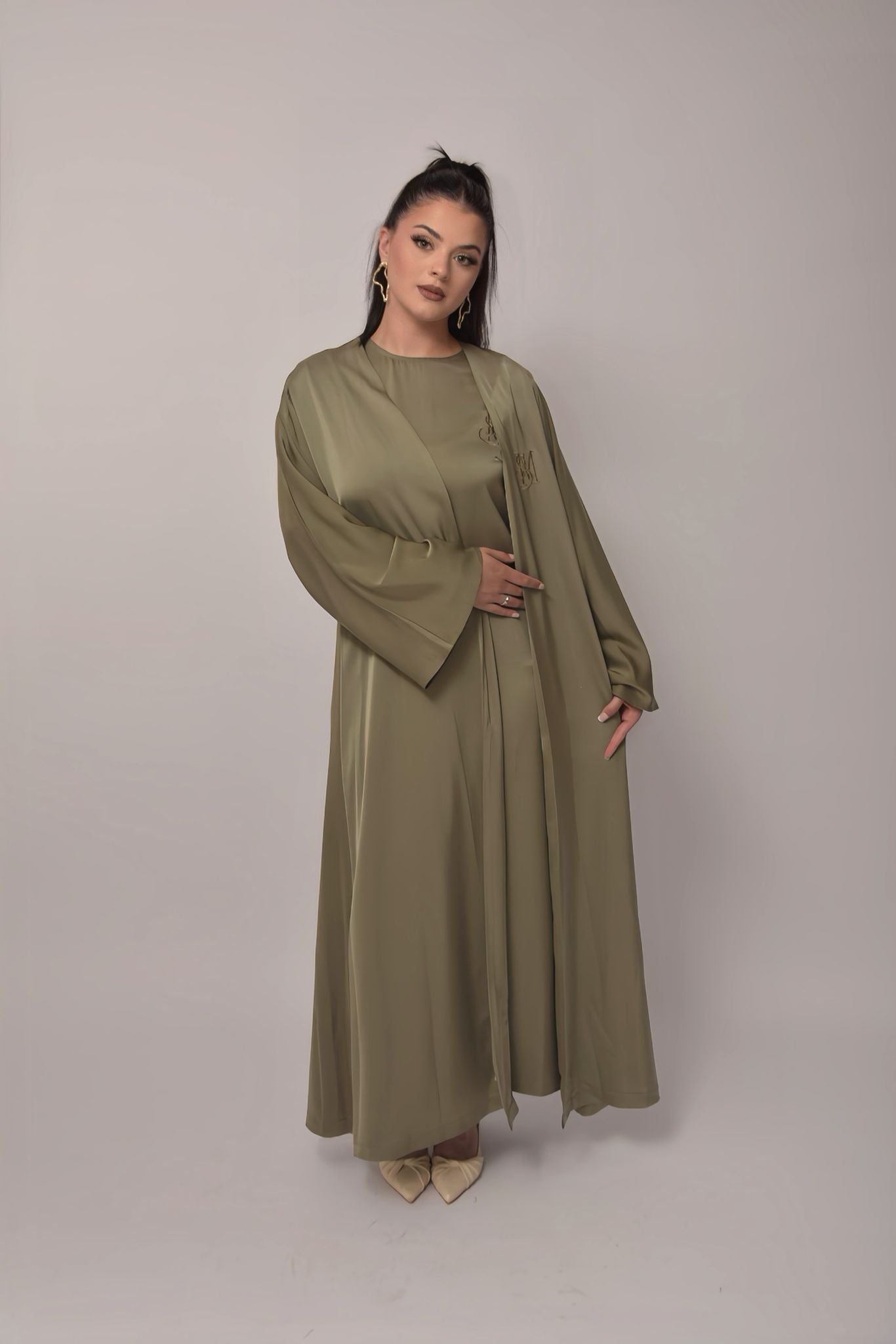 Kimono & Abaya set in crêpe satijn