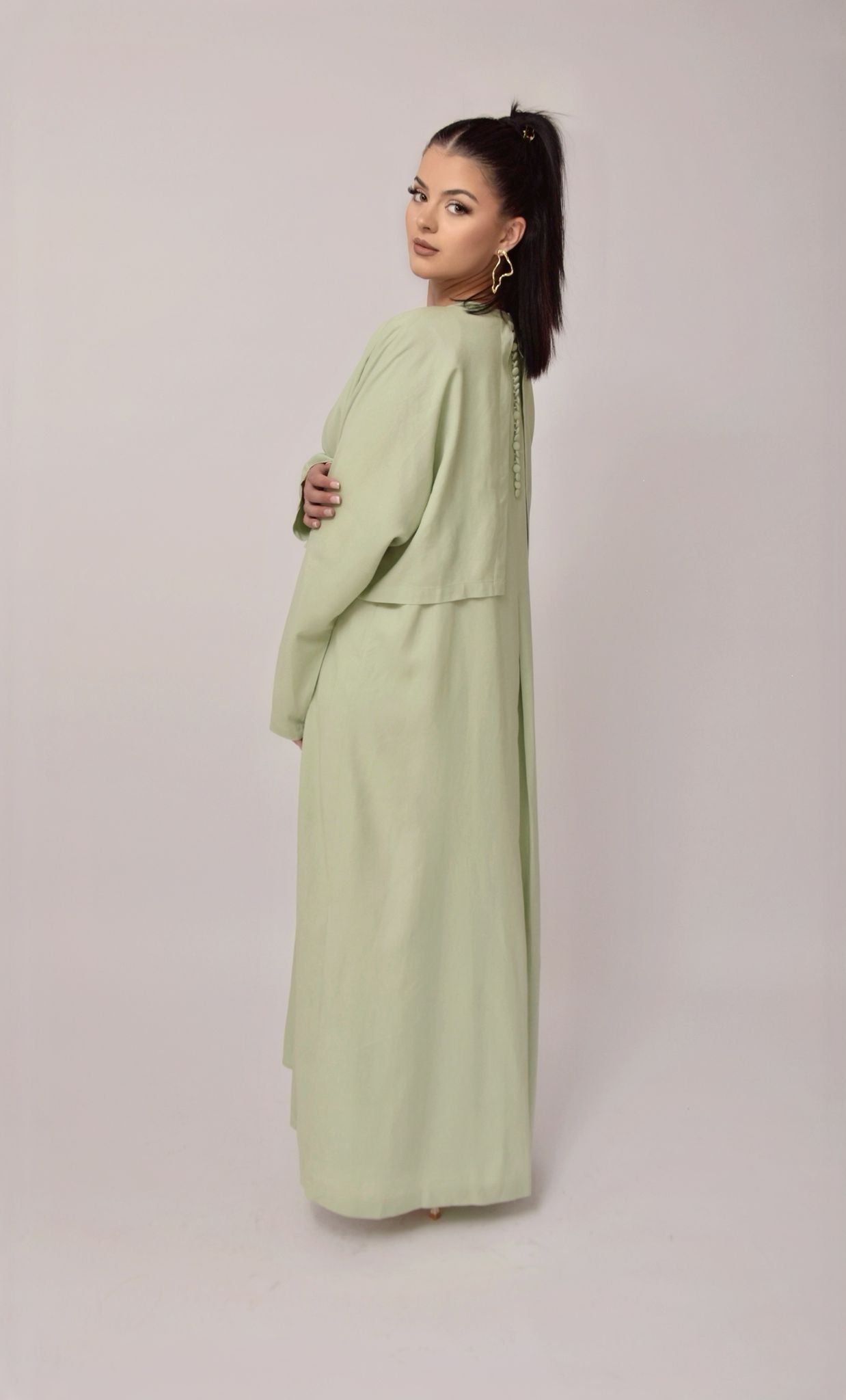 Kimono set Vert Sauge - Elégance Naturelle