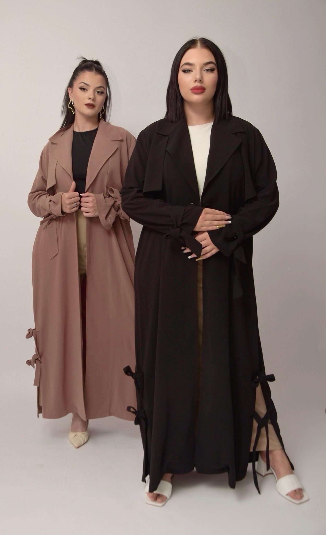 Trench Abaya Nouée – Noir