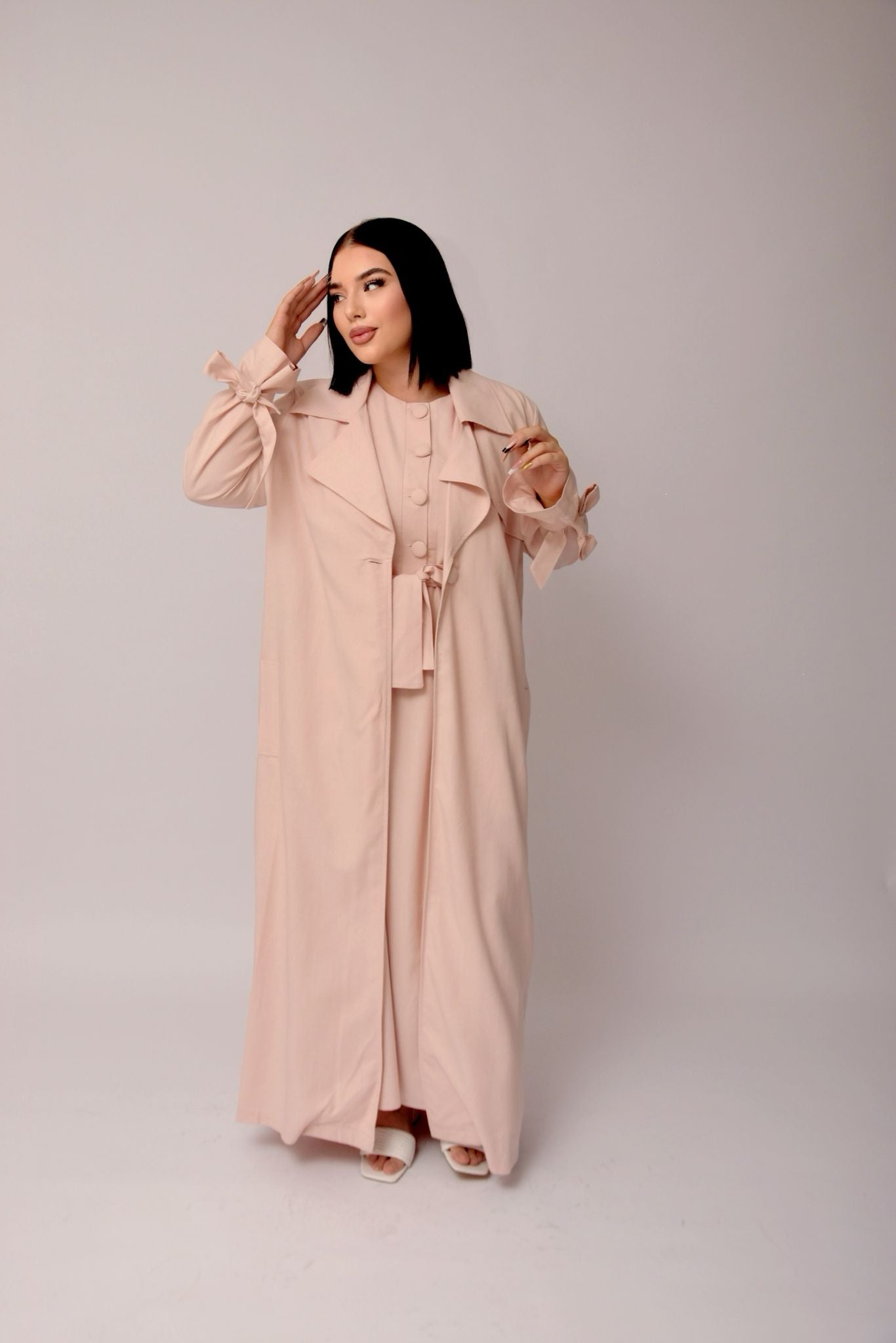 Tailored Kimono Set – Rose clair