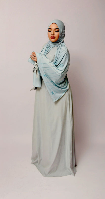 Belted Dress – Ice Blue