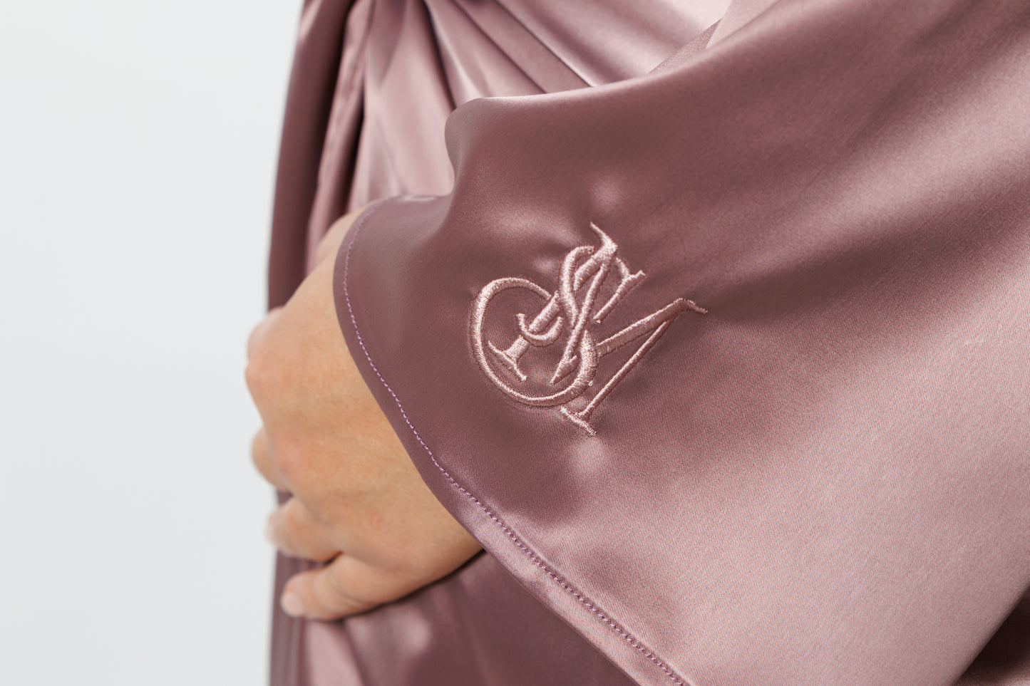 Long Stretch Satin Dress - Mellow Mauve Color