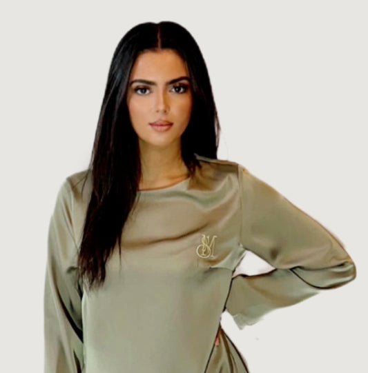Long Silk Satin Dress