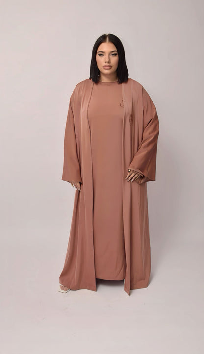 Kimono &amp; Abaya set in crepe satin