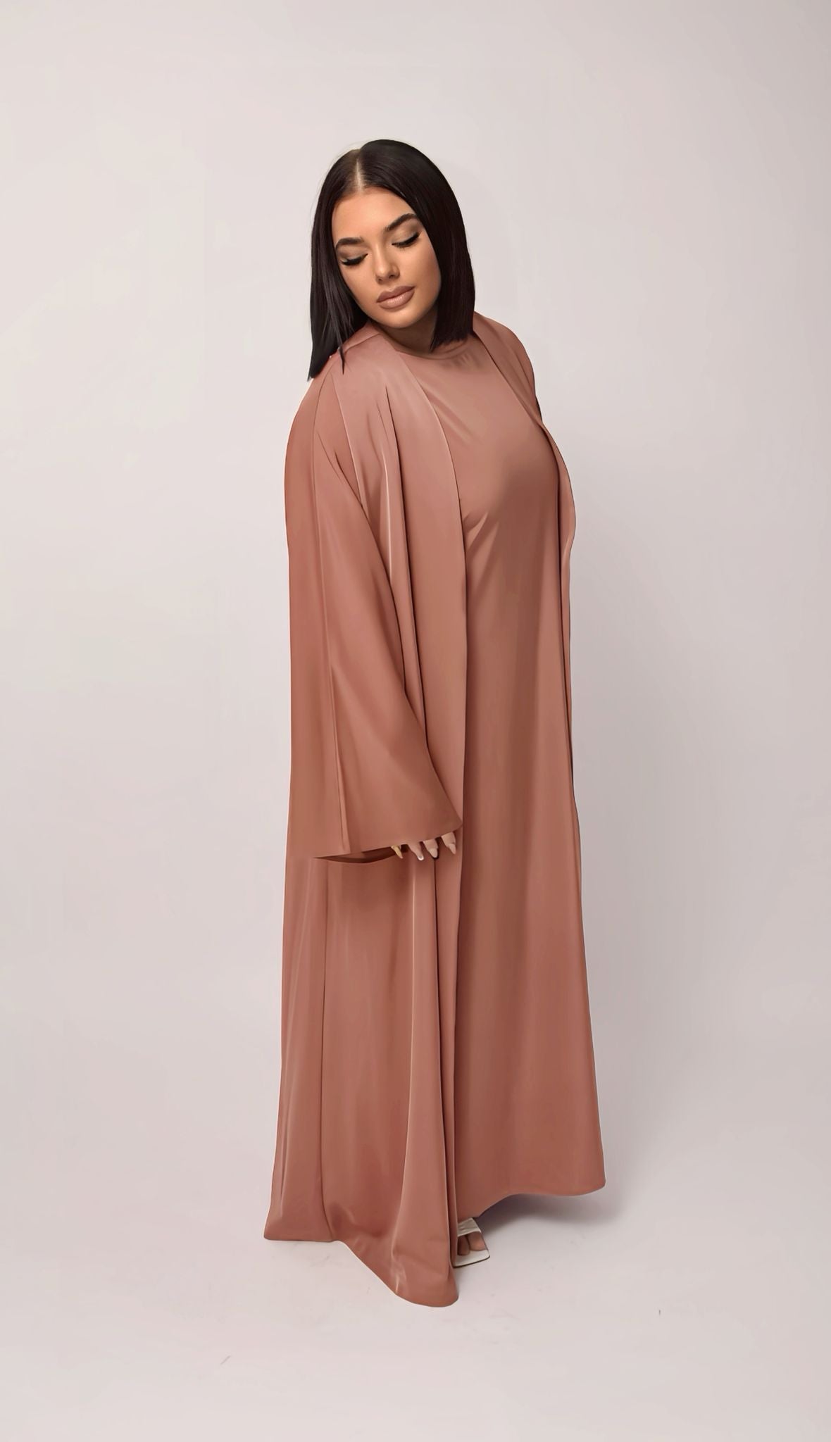 Kimono &amp; Abaya set in crepe satin