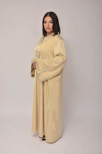 Robe Signature Contrastée – Jaune beurre