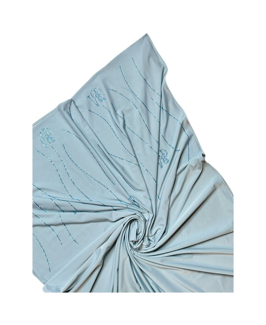 Jersey Liquide – Effet Satiné bleu Nuage