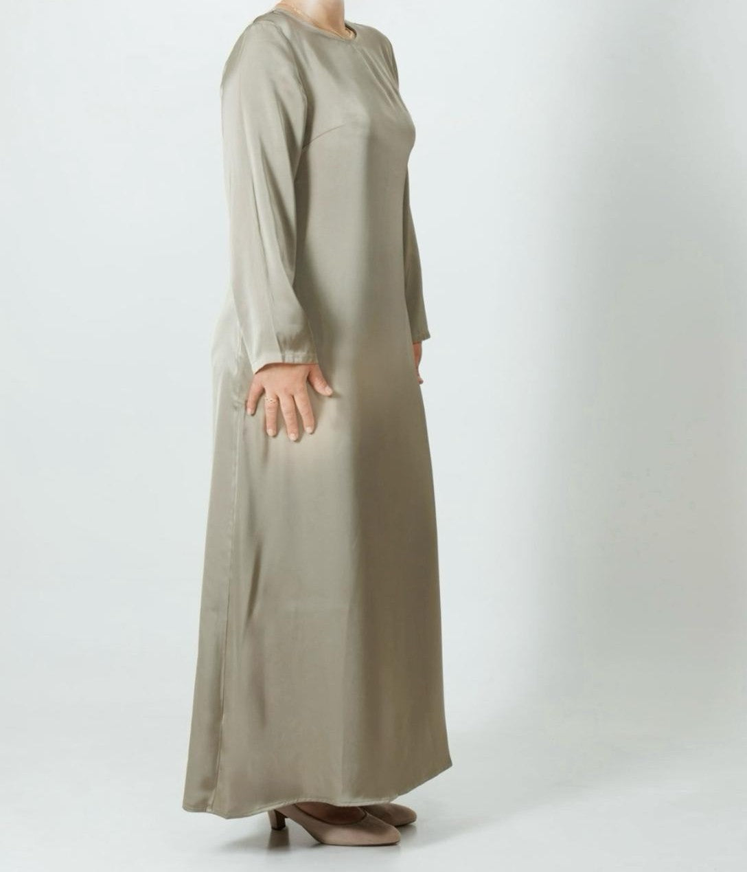 Long Silk Satin Dress