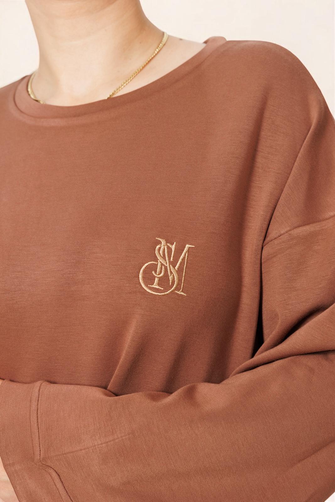 Long Brown Cotton Dress