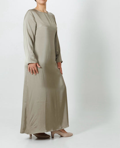 Long Silk Satin Dress