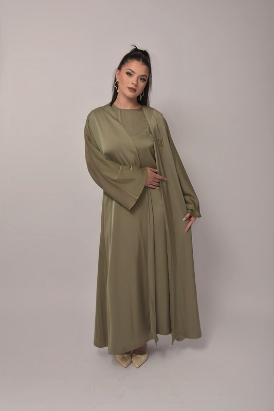Kimono &amp; Abaya set in crêpe satijn
