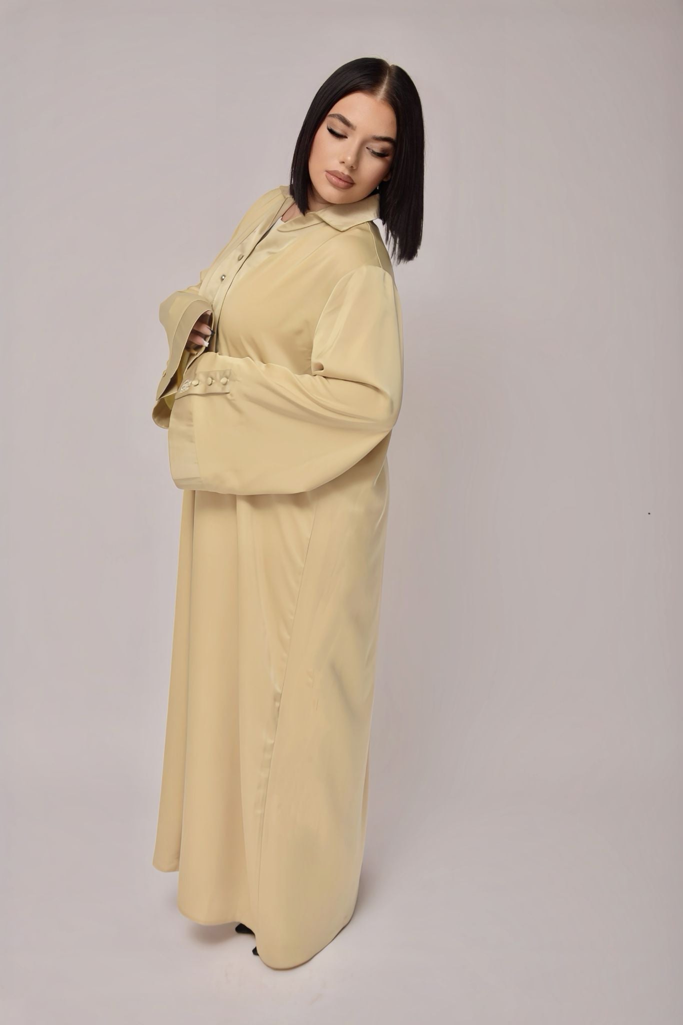 Robe Signature Contrastée – Jaune beurre