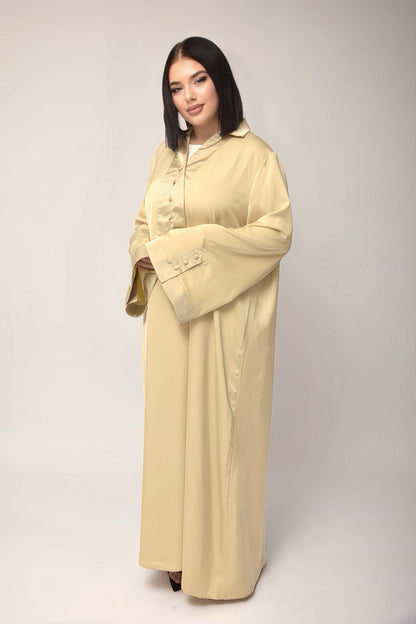 Robe Signature Contrastée – Jaune beurre