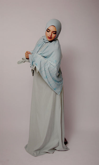 Belted Dress – Ice Blue