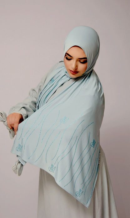 Belted Dress – Ice Blue