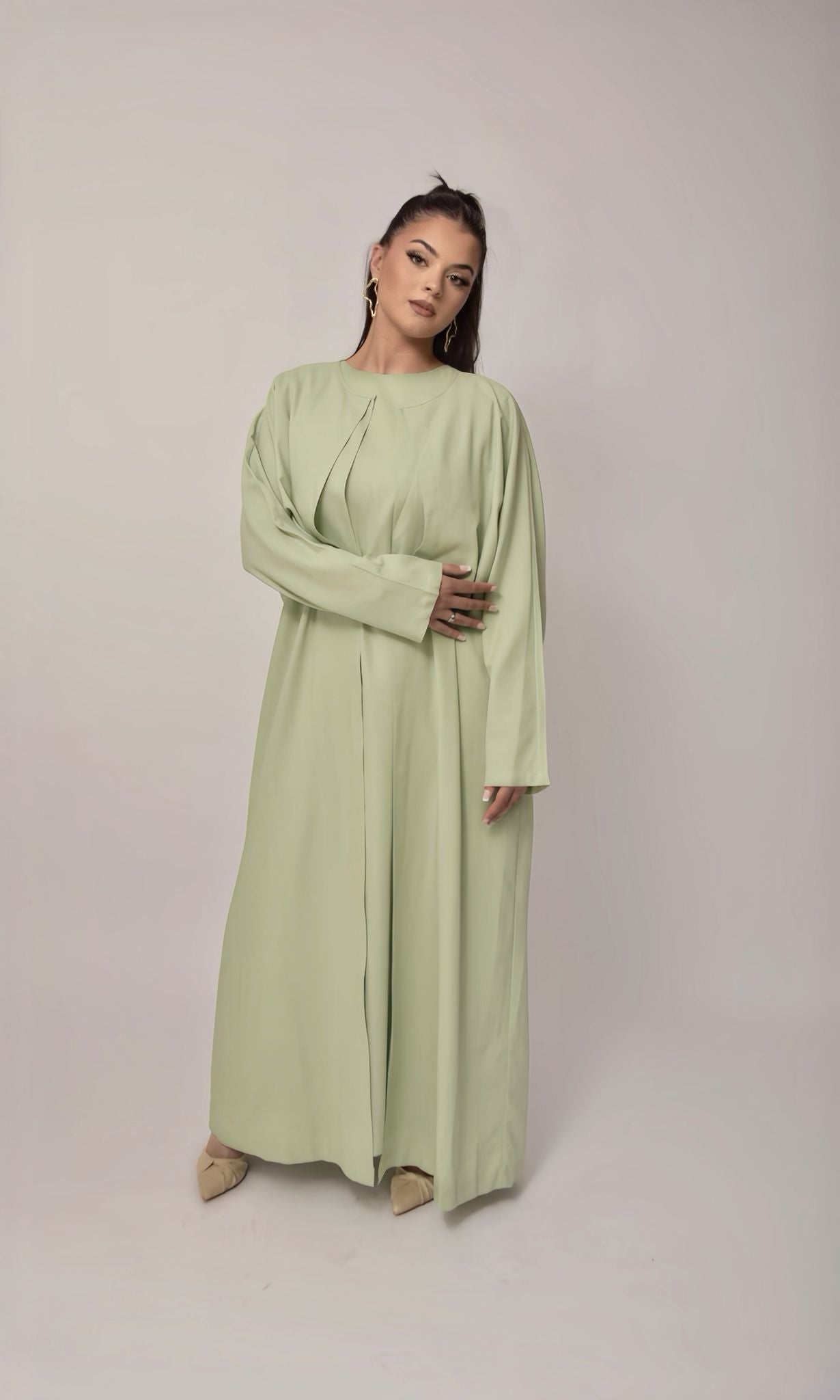 Kimono set Vert Sauge - Elégance Naturelle