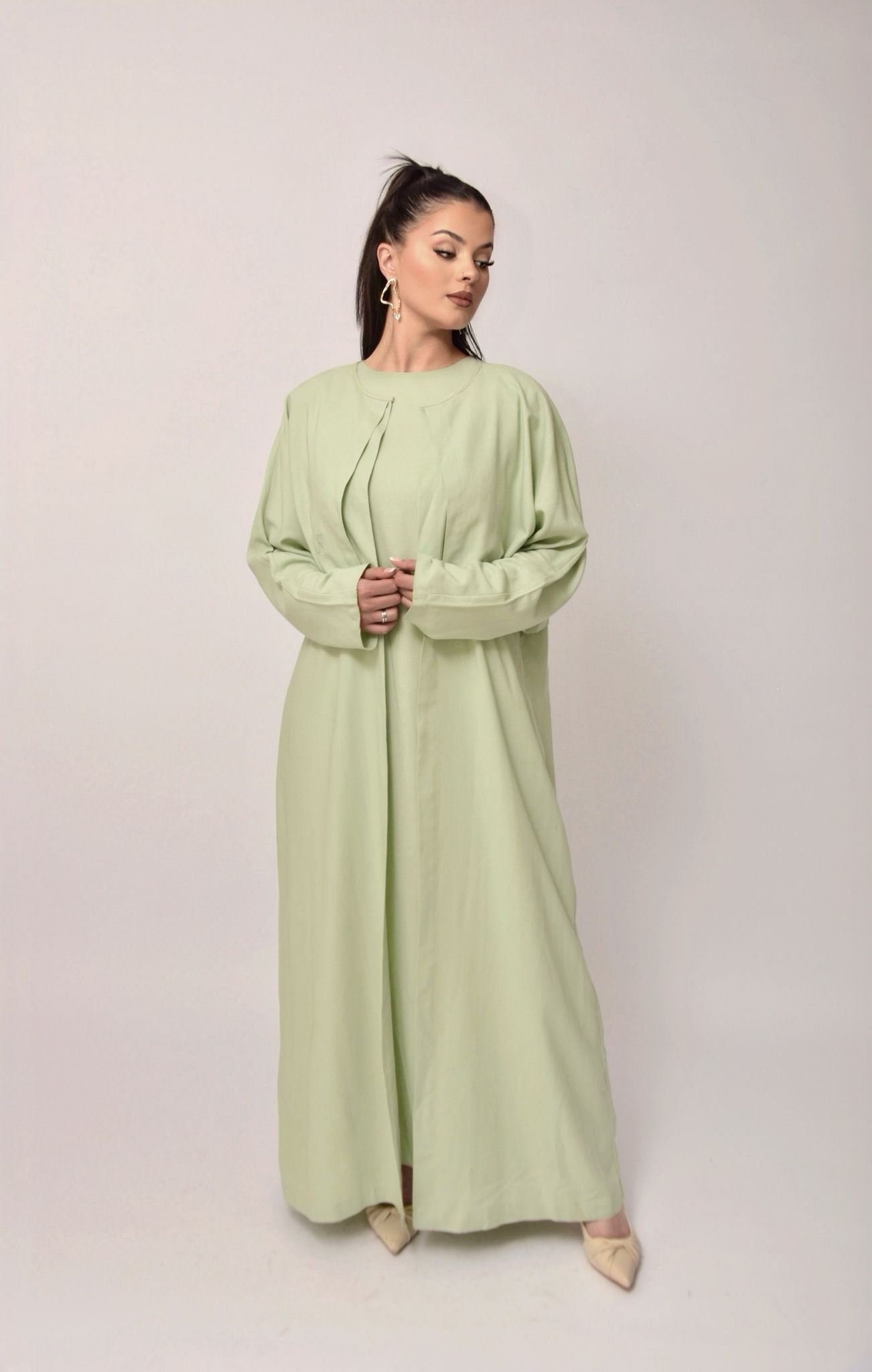 Kimono set Vert Sauge - Elégance Naturelle