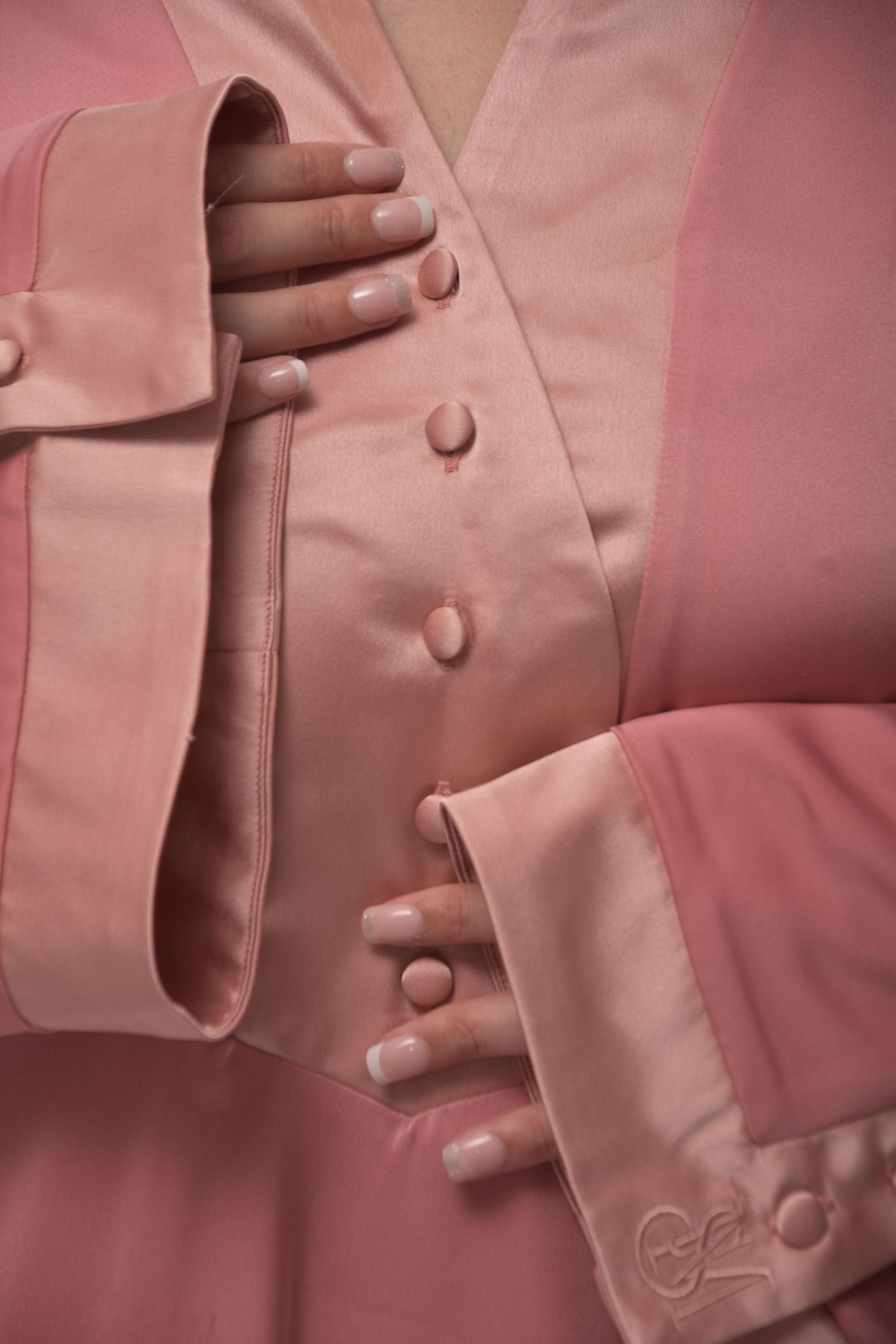 Robe Signature Contrastée – Rose Velours