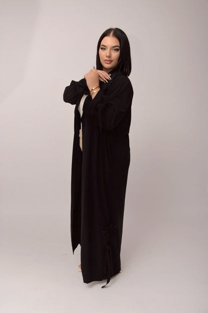Trench Abaya Nouée – Noir