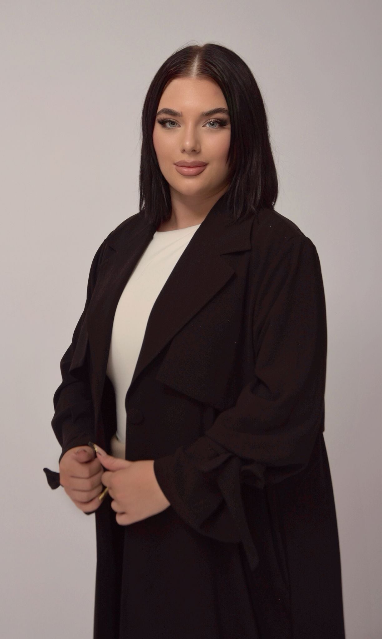 Trench Abaya Nouée – Noir